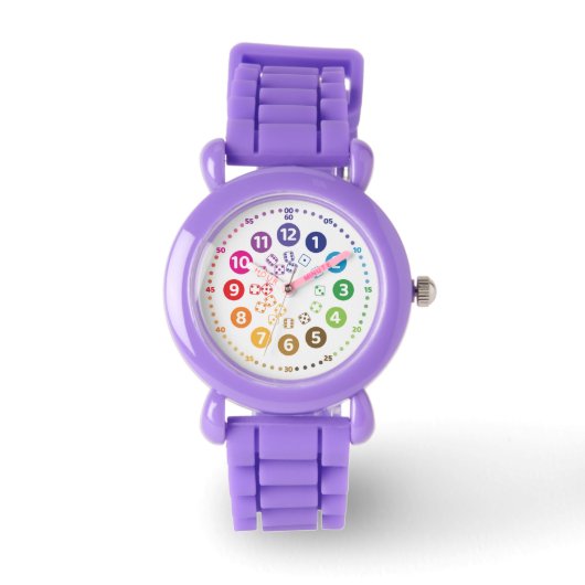 Montre éducative rainbowatch pour écoliers avec de (Recto)