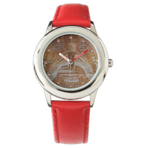 Montre EI, déesse égyptienne blanc Brown blanc antique