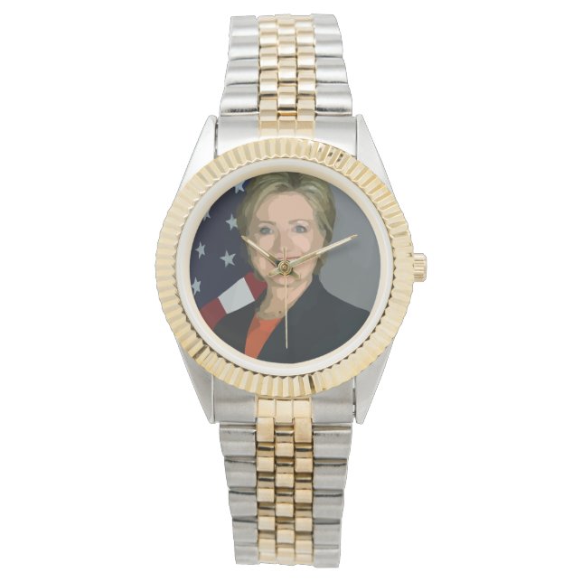 Montre Élection d'Hillary Clinton 2016 Bracelet à deux to (devant)