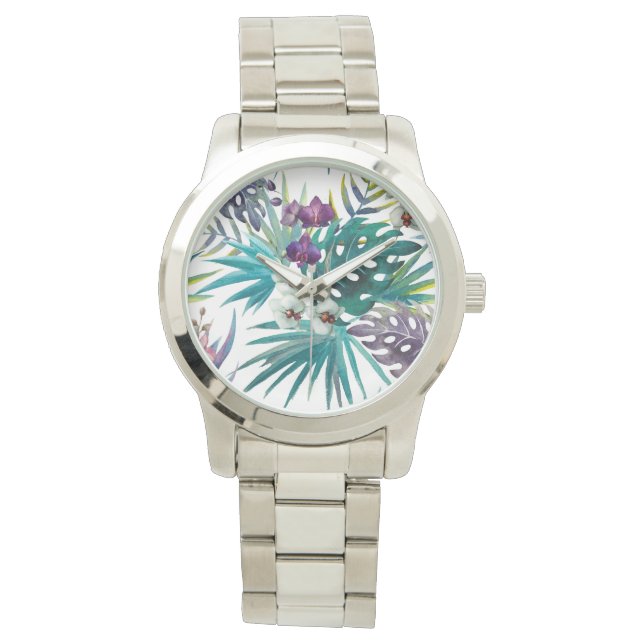 Montre électronique pour femmes - Orchidée tropica (devant)