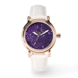 Montre Élégance Enchantante : Le papillon pourpre
