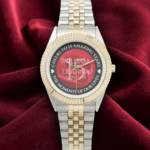 Montre Élégant 15e 26e 36e anniversaire de Mariage Rose