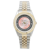 Montre Élégant 35e anniversaire de Mariage corallien (devant)