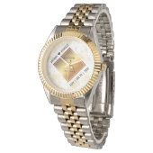 Montre Élégant 3ème anniversaire de Mariage en cuir (Incliné)