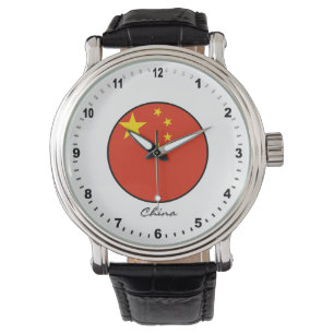 Montre Elégant China Watch & drapeau chinois / Beiging