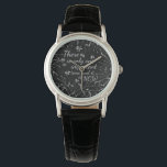 Montre Elégant devis chronologique Ornate Floral<br><div class="desc">Leo Tolstoï citation temps "Il n'y a qu'une seule fois importante et il est maintenant" cadre avec élégant floral.</div>
