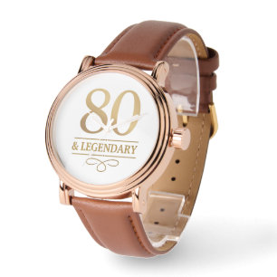 Montre Elégant Gold 80th & Legendary Birthday