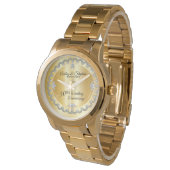 Montre Elegant Gold Diamonds 50th Wedding Anniversary (Incliné)