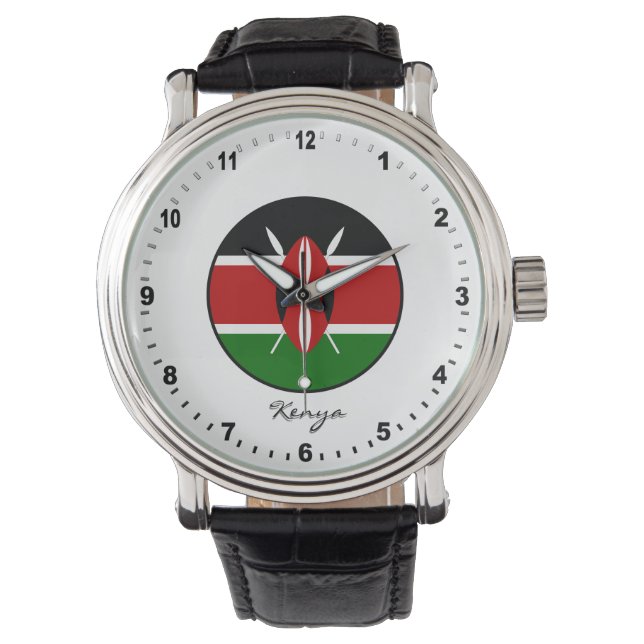 Montre Elégant Kenya Watch & Kenyan Flag (devant)