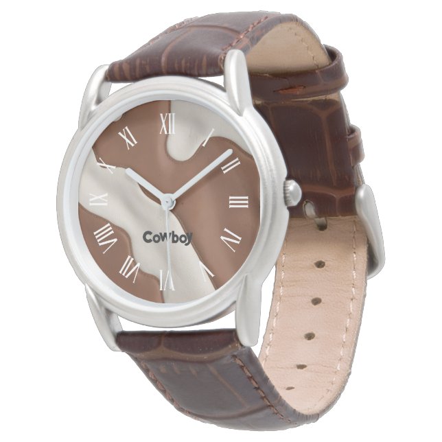 Montre Elegant Luxury Faux Cow Leather Modern Collection (Incliné)
