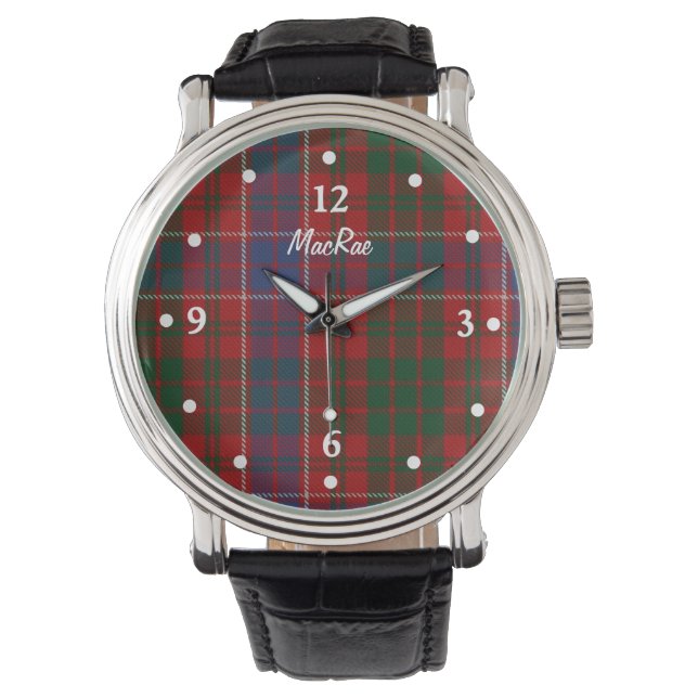 Montre Élégant MacRae Plaid Faced Custom Watch (devant)