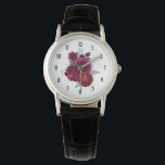 Montre Elegant Magenta Rose Floral Bouquet<br><div class="desc">Une montre avec une belle image d'un bouquet de magenta et de fleurs roses.</div>