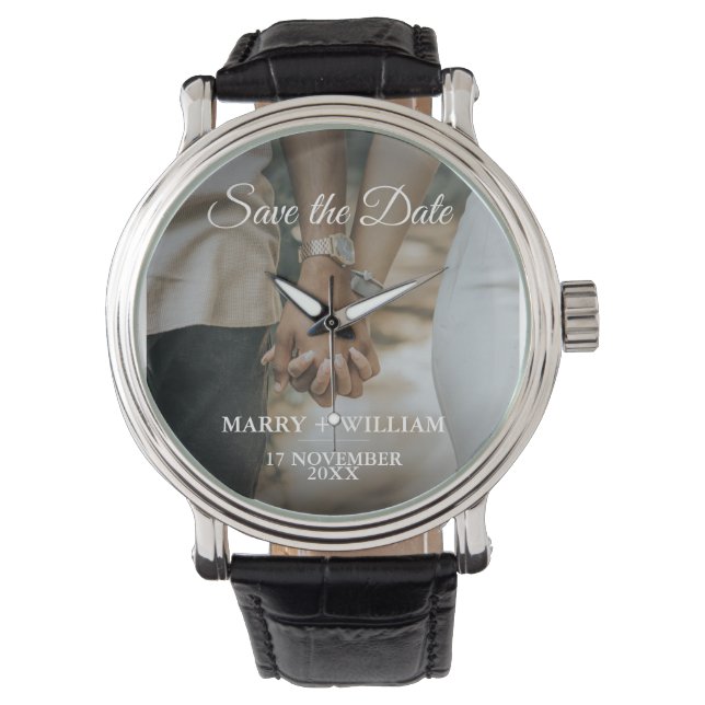 Montre Élégant minimaliste tendance Enregistrer la date c (devant)