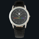 Montre Elégant Monogramme Personnalisé Gay LGBT Watch<br><div class="desc">Un beau monogramme élégant noir et blanc,  avec une montre à bande arc-en-ciel LGBT avec une tache pour le nom de votre destinataire et le nom de famille monogramme initial. Un grand cadeau pour quiconque est gay,  lesbienne,  transexuel,  ou tout membre fier de la communauté LGBT.</div>