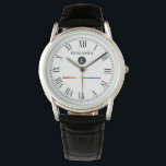 Montre Elégant Monogramme Personnalisé Gay LGBT Watch<br><div class="desc">Un élégant monogramme noir et blanc,  avec une montre à bande arc-en-ciel LGBT avec une tache pour le nom de votre destinataire et le nom de famille monogramme initial. Un grand cadeau pour quiconque est gay,  lesbienne ou tout membre fier de la communauté LGBT.</div>