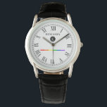 Montre Elégant Monogramme Personnalisé Gay LGBT Watch<br><div class="desc">Un élégant monogramme noir et blanc,  avec une montre à bande arc-en-ciel LGBT avec une tache pour le nom de votre destinataire et le nom de famille monogramme initial. Un grand cadeau pour quiconque est gay,  lesbienne ou tout membre fier de la communauté LGBT.</div>