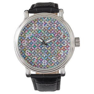 Montre Élégant Motif en verre Abstrait coloré