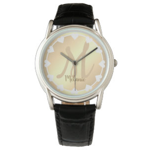 Montre Elegant Or Cool Or Ombre Nom du monogramme