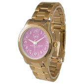 Montre Elegant Personalized Monogram Perfect Gift pink (Incliné)