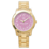 Montre Elegant Personalized Monogram Perfect Gift pink (devant)