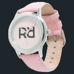 Montre Élégant rose moderne Script Girls Monogramme initi<br><div class="desc">Stylish Pink Modern Script Girls Monogram Initial Watch Gardez le temps dans le style avec notre monogramme personnalisé, conçu pour ceux qui apprécient un mélange d'élégance et de fonctionnalité. Avec un monogramme élégant et moderne sur un arrière - plan rose vif, cette montre ajoute une touche personnelle à votre tenue...</div>