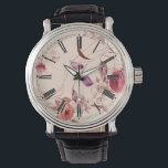 Montre Élégant Rose Vintage<br><div class="desc">Montrez votre amour du vintage floral avec cette montre classe et élégante ! En vedette ici avec des chiffres romains.</div>