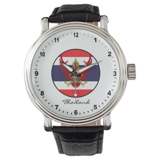 Montre Elegant Thaïlande Watch & Thai Flag / Bangkog (devant)