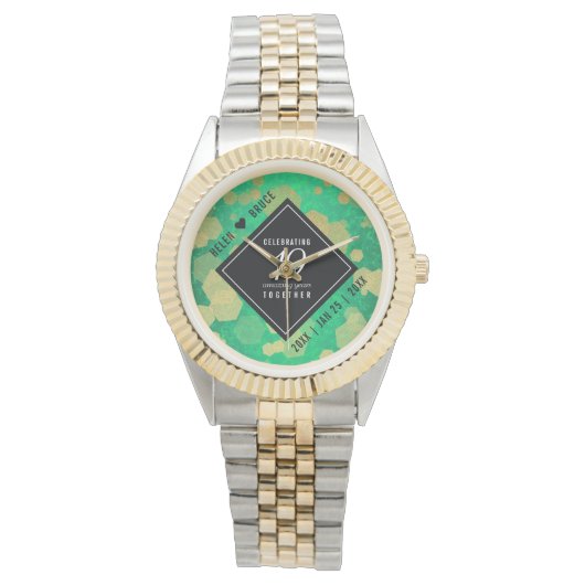 Montre Élégante 19e anniversaire du Mariage de Jade (devant)