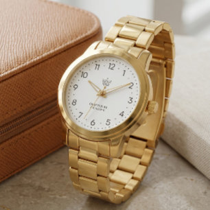 Montre élégante à bracelet en chaîne en or avec un