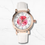 Montre Elégante Aquarelle rose Floral Chic Womans élégant<br><div class="desc">Elégante aquarelle rose Floral élégant Chic Womans Watches dispose d'une élégante aquarelle rose florale. Créé par Evco Studio www.zazzle.com/store/evcostudio</div>