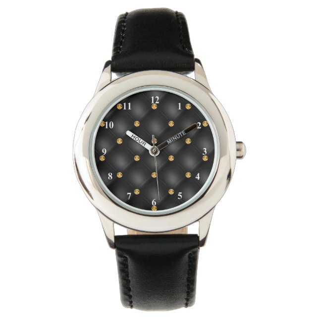 Montre Elégante Black Diamond Diamond Tufted Watch (devant)