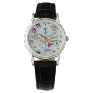 Montre Elégante Reine Bee & Gold Crown Meilleure maman ja