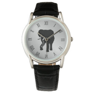 Montre Eléphant africain aux chiffres romains