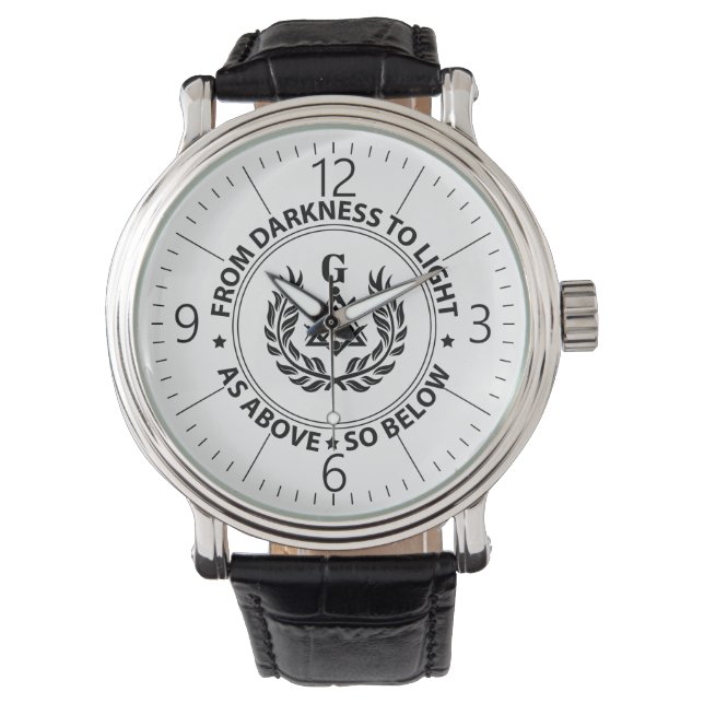 Montre emblème de la franc-maçonnerie (devant)