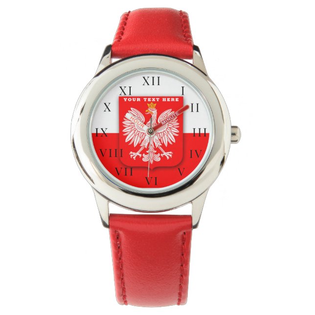 Montre Emblème du drapeau polonais Eagle Polska Polski (devant)
