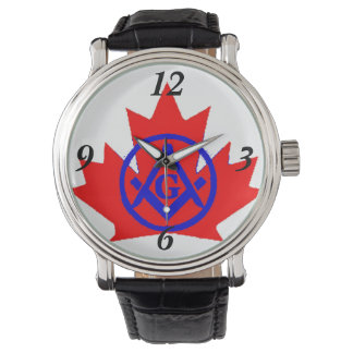 Montre Emblème personnalisé du Canada de Masonic