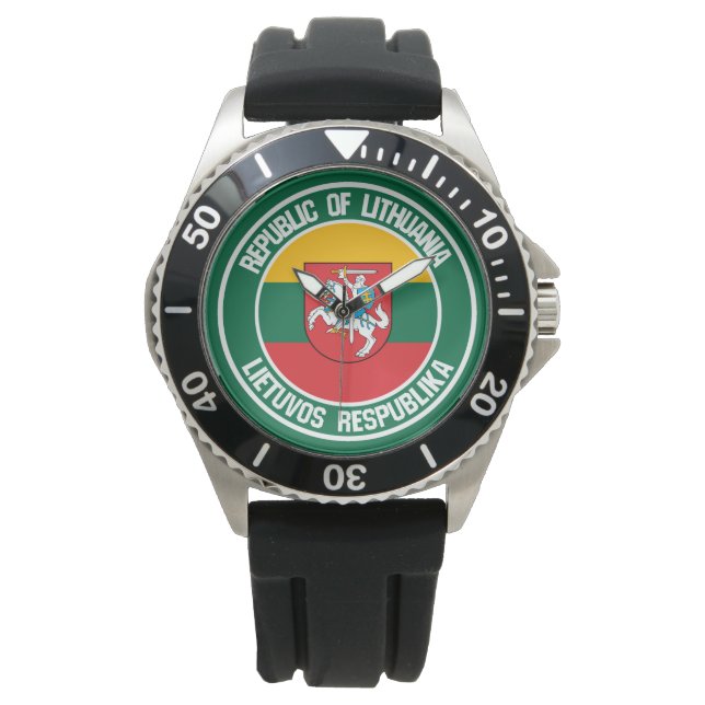 Montre Emblème rond lituanien (devant)