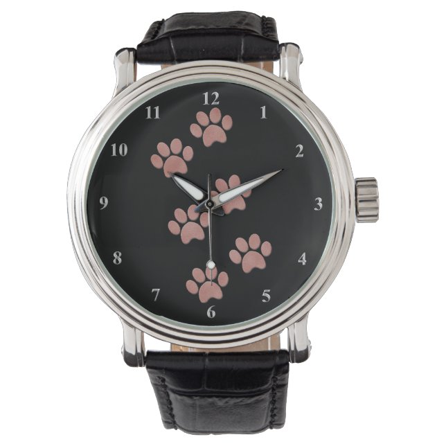 Montre Empreintes de pattes de chien pour Amoureux des an (devant)