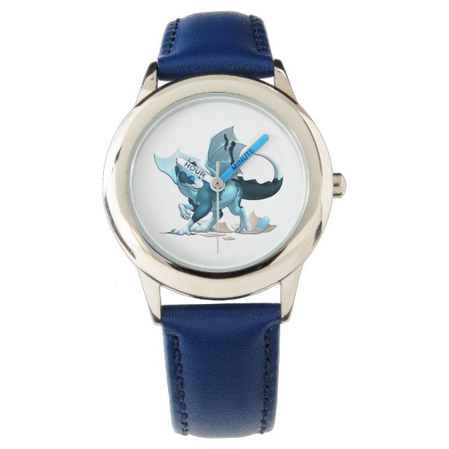 Montre en acier inoxydable Bezel/Dragon (devant)