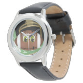 Montre en acier inoxydable de l'enfant de football (Incliné)