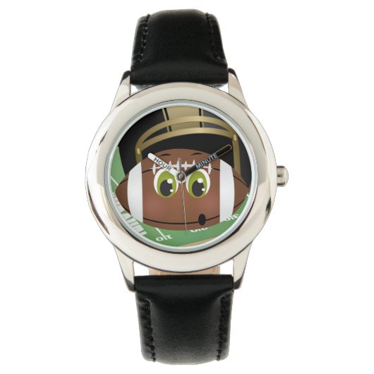 Montre en acier inoxydable de l'enfant de football (devant)