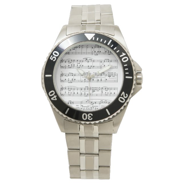Montre en acier inoxydable pour hommes avec visage (devant)