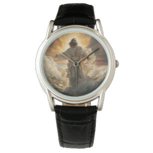 Montre en cuir classique pour hommes-Jésus