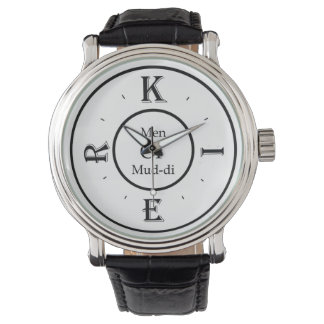 Montre en cuir fin Kier