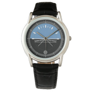 Montre en cuir noir pour hommes