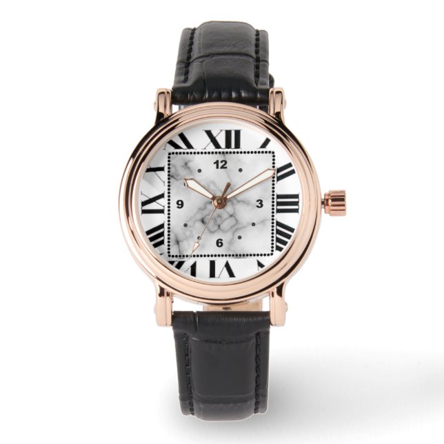 Montre en marbre pour femme carré (Recto)