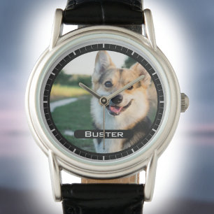 Montre En mémoire de votre animal. Photo d'un animal de c