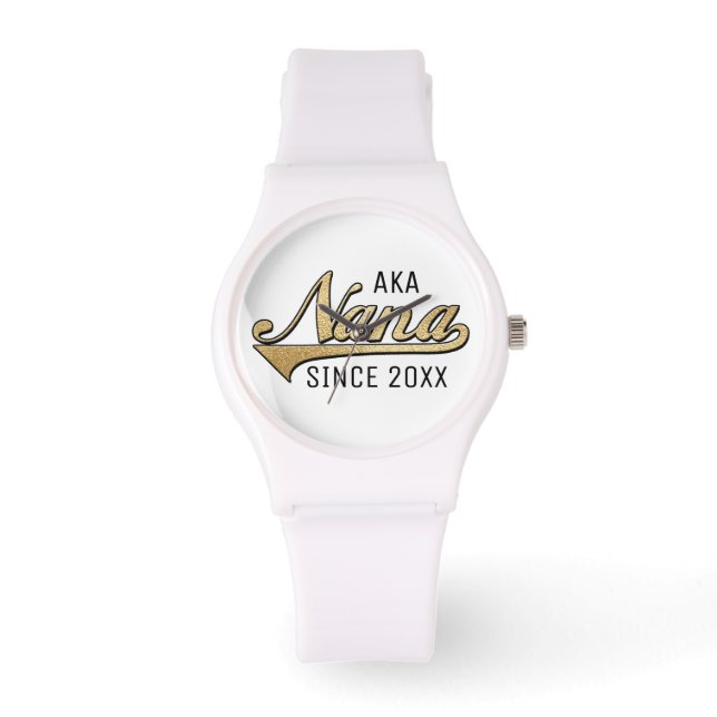 Montre en silice blanc féminin NaNa (Recto)