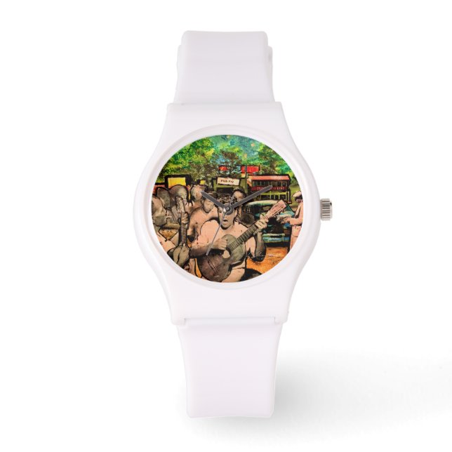 montre en silicone blanc (Recto)