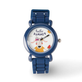 Montre Enfant Hello Summer Lunette Zwart cijfer Horloge